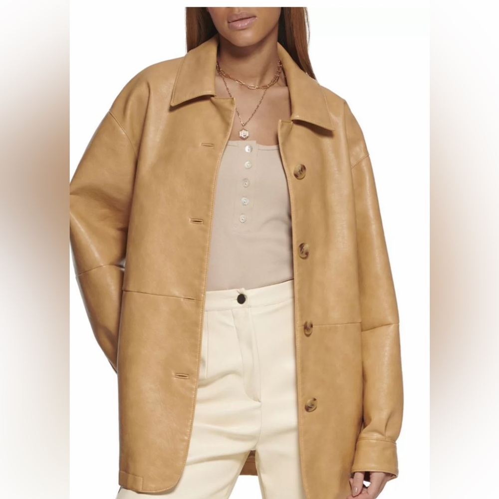 Levi’s faux leather vintage look blazer jacket